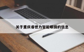 关于重庆睿世力智能眼镜的信息